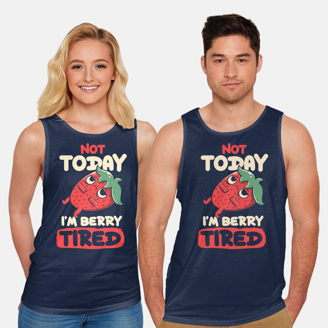 Berry Tired Funny Strawberry-Unisex-Basic-Tank-tobefonseca