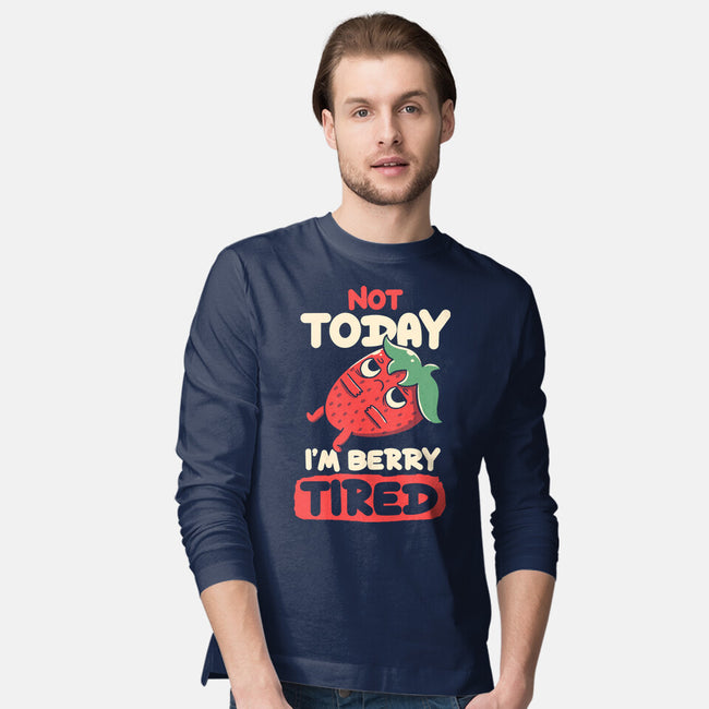 Berry Tired Funny Strawberry-Mens-Long Sleeved-Tee-tobefonseca