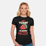 Berry Tired Funny Strawberry-Womens-Fitted-Tee-tobefonseca