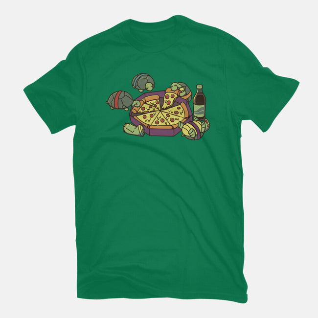 Teenage Turtle Pizza Lover-Mens-Basic-Tee-tobefonseca