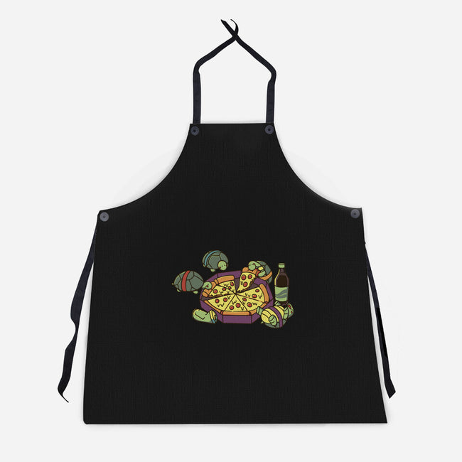 Teenage Turtle Pizza Lover-Unisex-Kitchen-Apron-tobefonseca