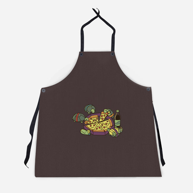 Teenage Turtle Pizza Lover-Unisex-Kitchen-Apron-tobefonseca