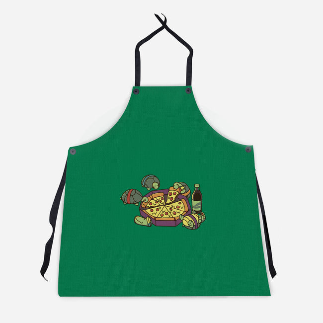 Teenage Turtle Pizza Lover-Unisex-Kitchen-Apron-tobefonseca