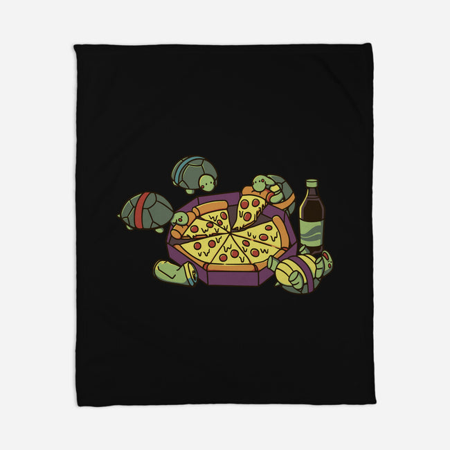 Teenage Turtle Pizza Lover-None-Fleece-Blanket-tobefonseca