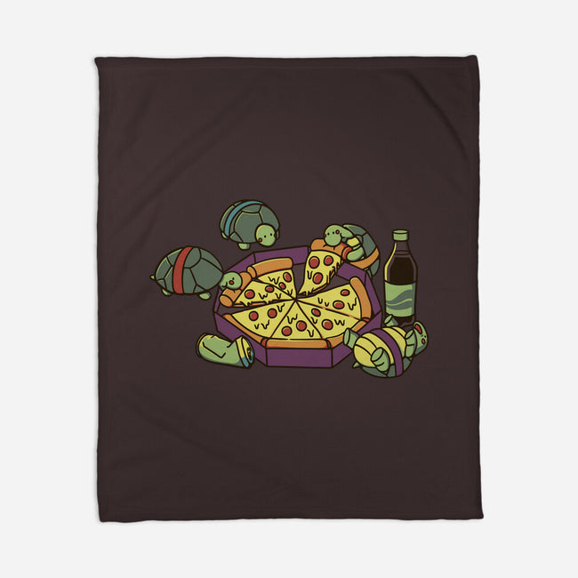 Teenage Turtle Pizza Lover-None-Fleece-Blanket-tobefonseca