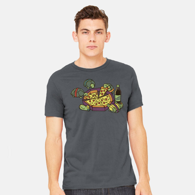 Teenage Turtle Pizza Lover-Mens-Heavyweight-Tee-tobefonseca