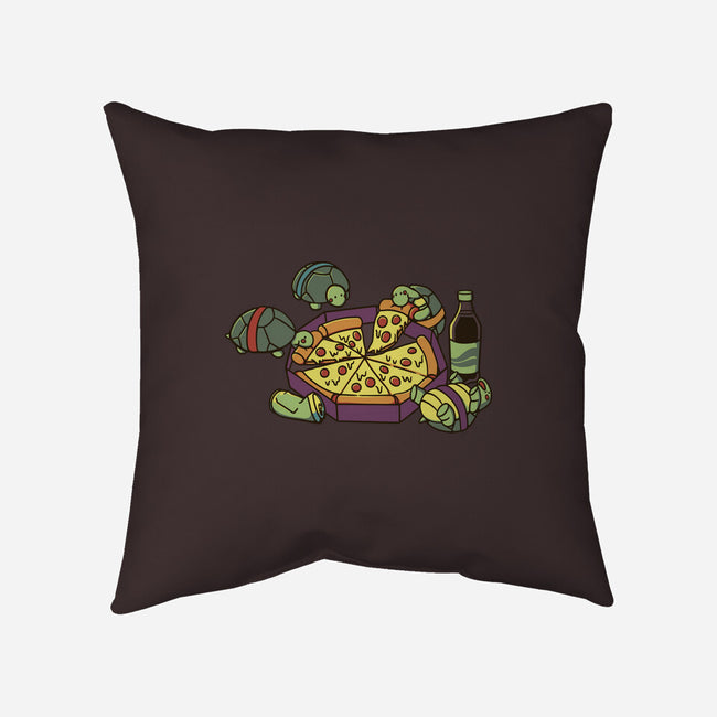 Teenage Turtle Pizza Lover-None-Removable Cover-Throw Pillow-tobefonseca