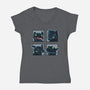 Dragon Emotions-Womens-V-Neck-Tee-nickzzarto