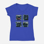 Dragon Emotions-Womens-V-Neck-Tee-nickzzarto