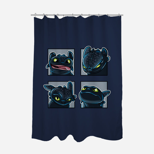 Dragon Emotions-None-Polyester-Shower Curtain-nickzzarto