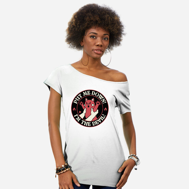 Put Me Down-Womens-Off Shoulder-Tee-tobefonseca