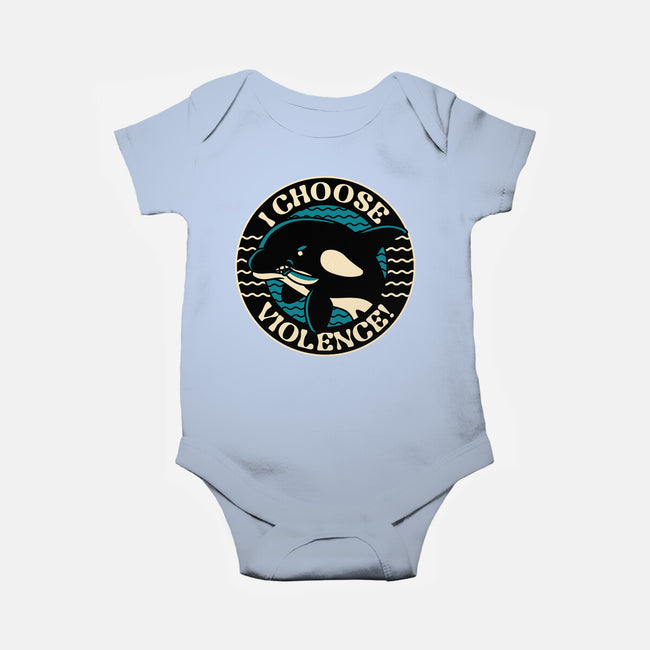 Orca I Choose Violence Seal-Baby-Basic-Onesie-tobefonseca