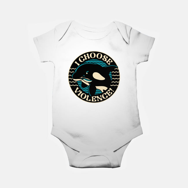 Orca I Choose Violence Seal-Baby-Basic-Onesie-tobefonseca