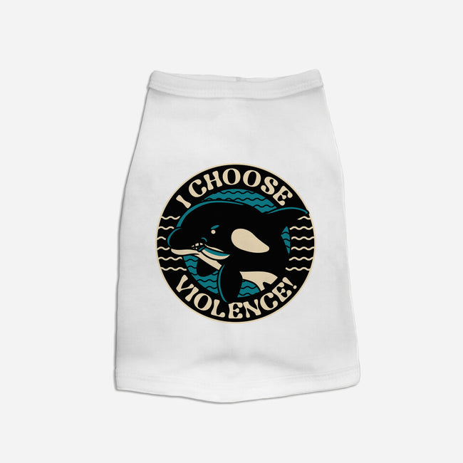 Orca I Choose Violence Seal-Cat-Basic-Pet Tank-tobefonseca