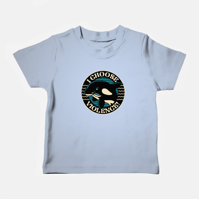 Orca I Choose Violence Seal-Baby-Basic-Tee-tobefonseca