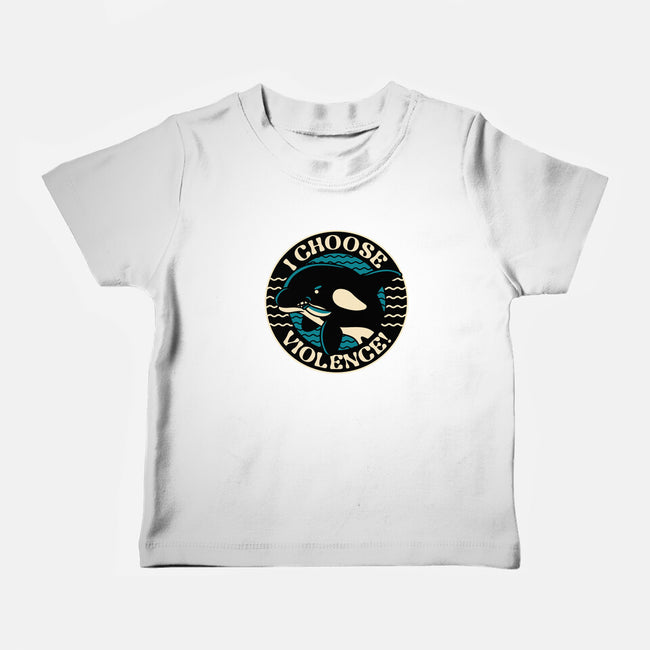 Orca I Choose Violence Seal-Baby-Basic-Tee-tobefonseca