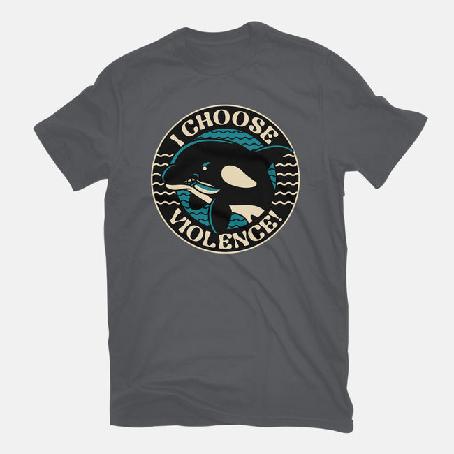 Orca I Choose Violence Seal-Mens-Basic-Tee-tobefonseca