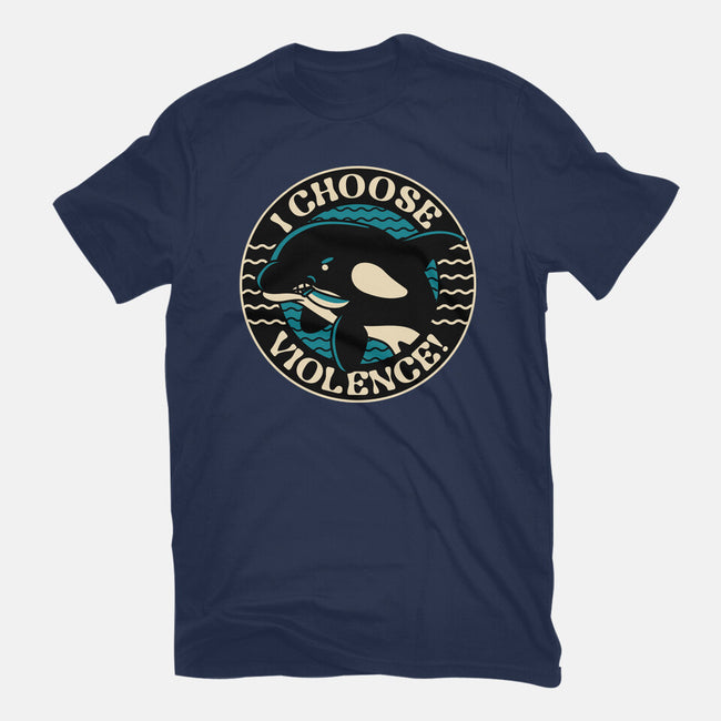 Orca I Choose Violence Seal-Womens-Fitted-Tee-tobefonseca