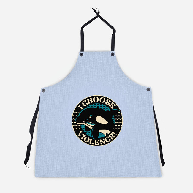 Orca I Choose Violence Seal-Unisex-Kitchen-Apron-tobefonseca