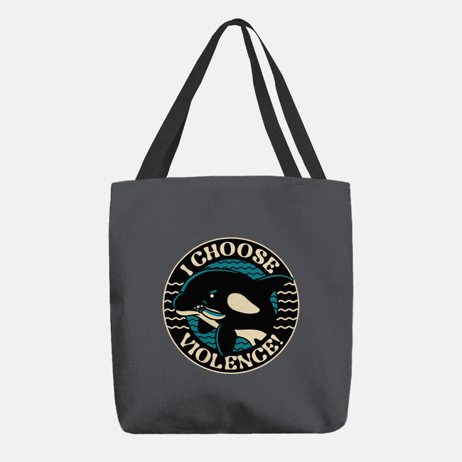 Orca I Choose Violence Seal-None-Basic Tote-Bag-tobefonseca