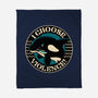 Orca I Choose Violence Seal-None-Fleece-Blanket-tobefonseca