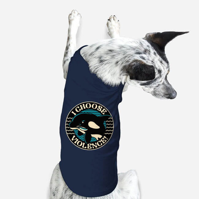 Orca I Choose Violence Seal-Dog-Basic-Pet Tank-tobefonseca