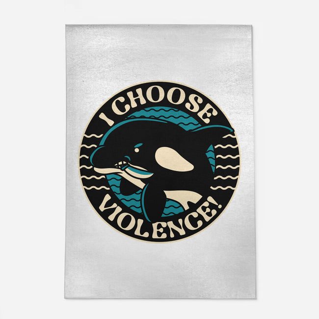 Orca I Choose Violence Seal-None-Indoor-Rug-tobefonseca