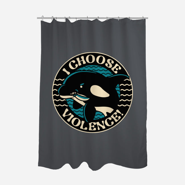 Orca I Choose Violence Seal-None-Polyester-Shower Curtain-tobefonseca