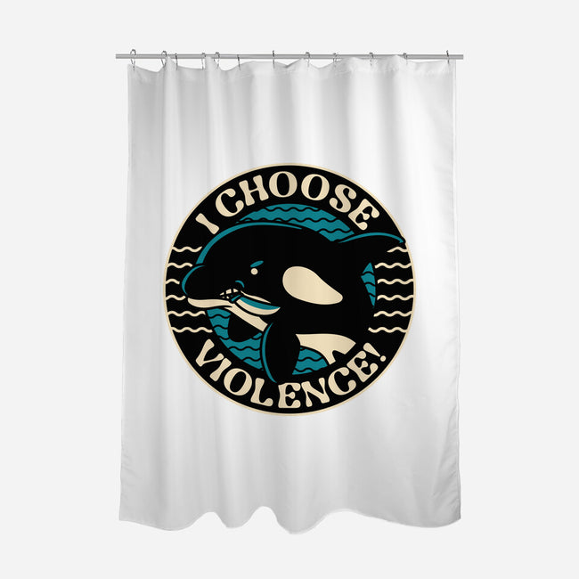 Orca I Choose Violence Seal-None-Polyester-Shower Curtain-tobefonseca