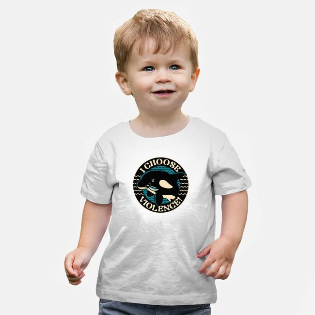 Orca I Choose Violence Seal-Baby-Basic-Tee-tobefonseca