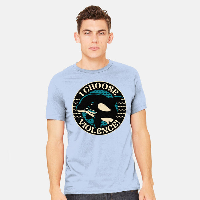 Orca I Choose Violence Seal-Mens-Heavyweight-Tee-tobefonseca