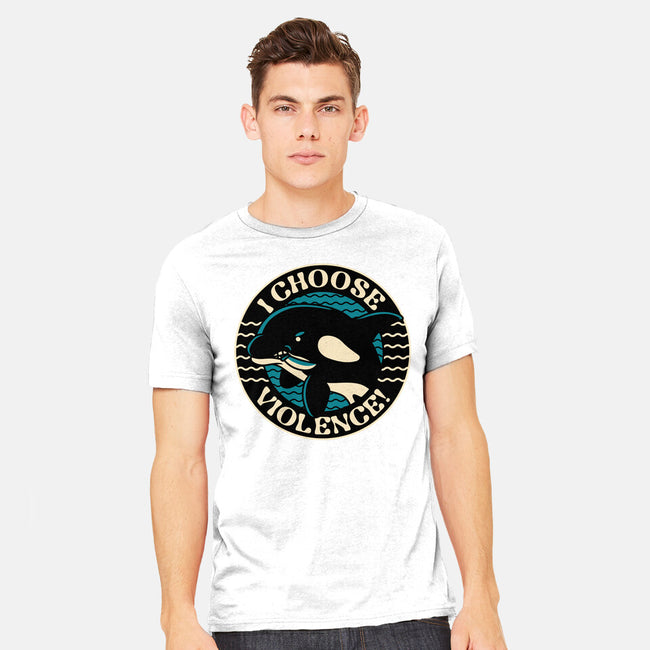 Orca I Choose Violence Seal-Mens-Heavyweight-Tee-tobefonseca