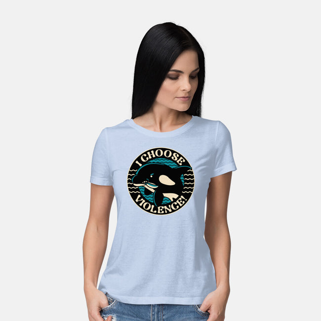 Orca I Choose Violence Seal-Womens-Basic-Tee-tobefonseca