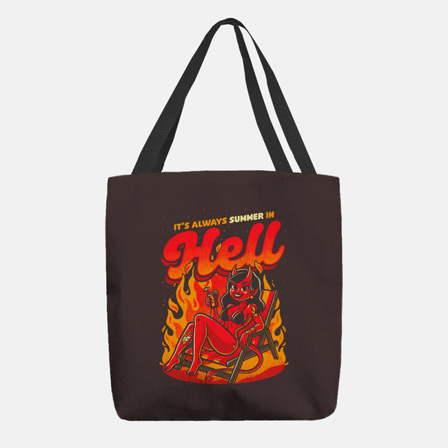 Summer Pinup Devil-None-Basic Tote-Bag-Studio Mootant