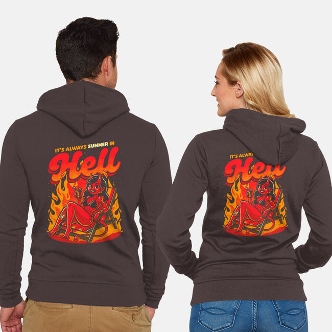 Summer Pinup Devil-Unisex-Zip-Up-Sweatshirt-Studio Mootant