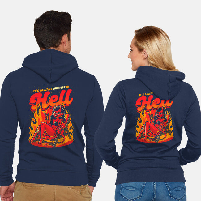 Summer Pinup Devil-Unisex-Zip-Up-Sweatshirt-Studio Mootant