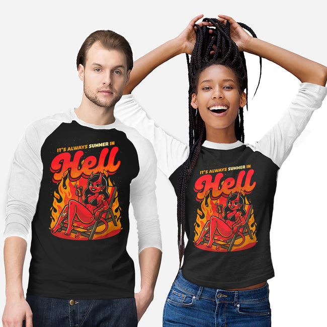 Summer Pinup Devil-Unisex-Baseball-Tee-Studio Mootant