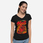 Summer Pinup Devil-Womens-V-Neck-Tee-Studio Mootant