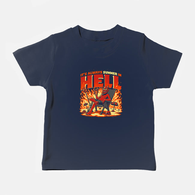 Summer In Hell-Baby-Basic-Tee-Studio Mootant