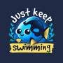 Cute Just Keep Swimming-Womens-Fitted-Tee-NemiMakeit