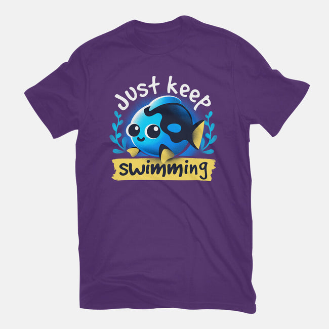 Cute Just Keep Swimming-Mens-Premium-Tee-NemiMakeit