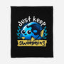 Cute Just Keep Swimming-None-Fleece-Blanket-NemiMakeit