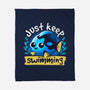 Cute Just Keep Swimming-None-Fleece-Blanket-NemiMakeit