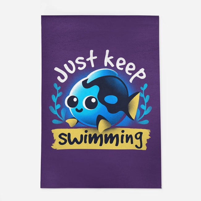 Cute Just Keep Swimming-None-Indoor-Rug-NemiMakeit