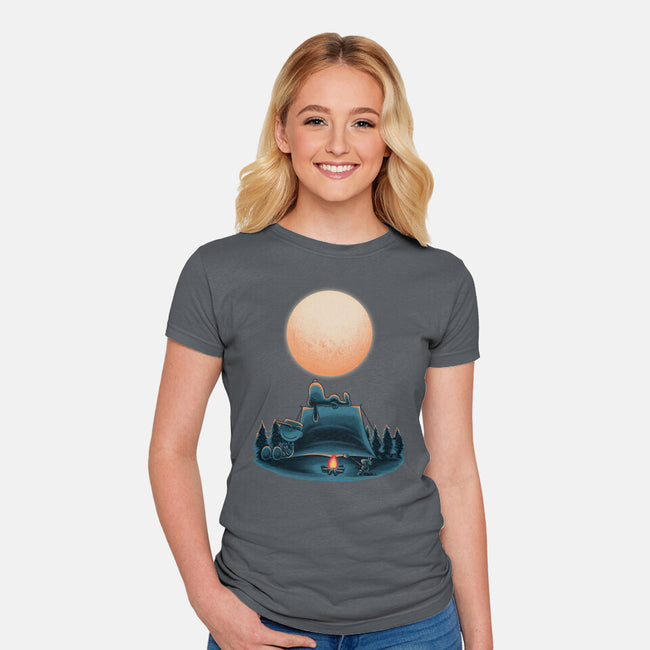 Happiness Is Camping-Womens-Fitted-Tee-rmatix