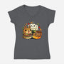 Dog Menu-Womens-V-Neck-Tee-Vallina84