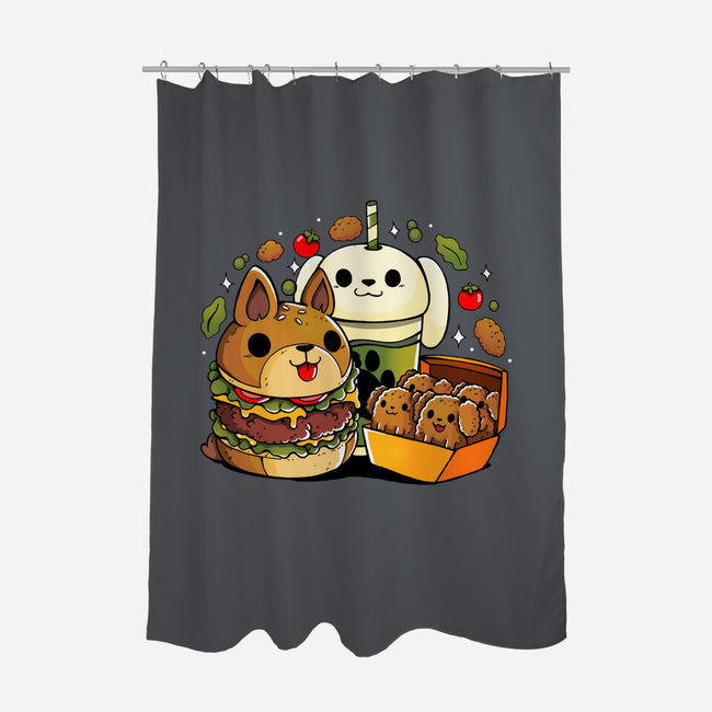 Dog Menu-None-Polyester-Shower Curtain-Vallina84