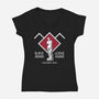 Black Lodge-Womens-V-Neck-Tee-Nemons