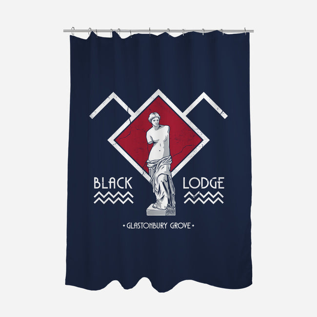 Black Lodge-None-Polyester-Shower Curtain-Nemons