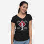 Black Lodge-Womens-V-Neck-Tee-Nemons